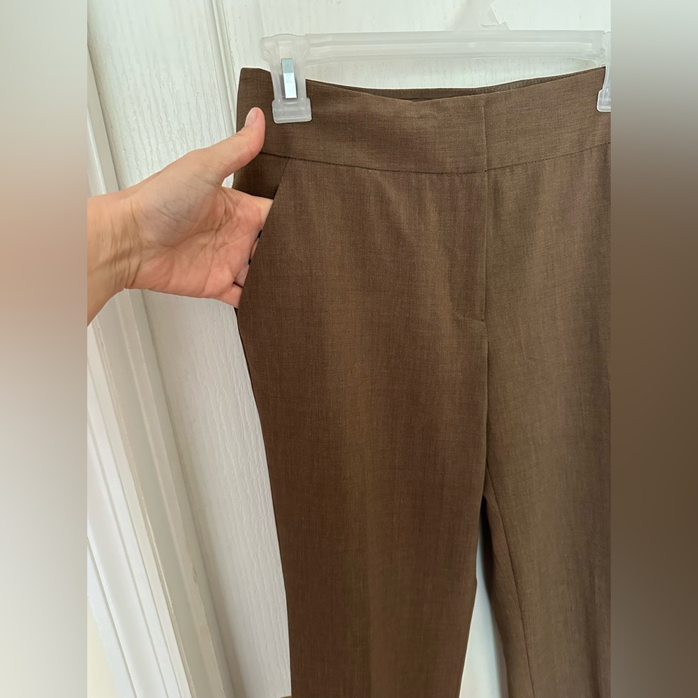 New Etcetera Woman’s Brown Wool Classic Pants Stretch, Sz 4 - Picture 4 of 9